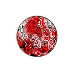 Black Red White Abstract Stripes Hat Clip Ball Marker (10 Pack) by SpinnyChairDesigns