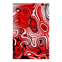 Black Red White Abstract Stripes Shower Curtain 48  X 72  (small) 