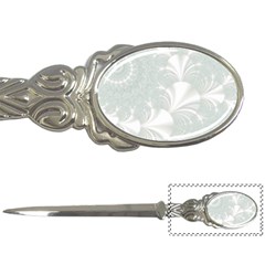 Mint Cream And White Intricate Swirl Spiral Letter Opener by SpinnyChairDesigns