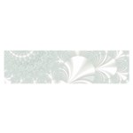 Mint Cream and White Intricate Swirl Spiral Satin Scarf (Oblong) Front