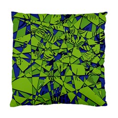 Green Blue Abstract Grunge Pattern Standard Cushion Case (two Sides) by SpinnyChairDesigns