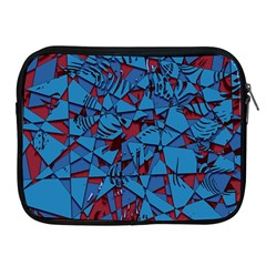 Red Blue Abstract Grunge Pattern Apple Ipad 2/3/4 Zipper Cases