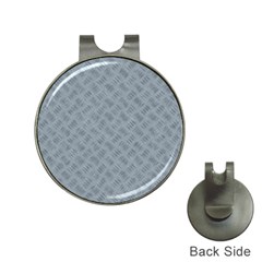 Grey Diamond Plate Metal Texture Hat Clips With Golf Markers by SpinnyChairDesigns