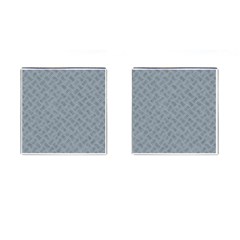 Grey Diamond Plate Metal Texture Cufflinks (square) by SpinnyChairDesigns