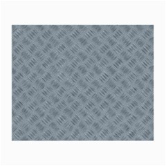 Grey Diamond Plate Metal Texture Small Glasses Cloth (2 Sides) by SpinnyChairDesigns