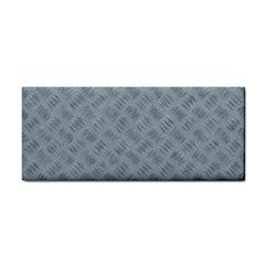 Grey Diamond Plate Metal Texture Hand Towel by SpinnyChairDesigns