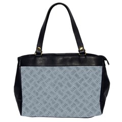 Grey Diamond Plate Metal Texture Oversize Office Handbag (2 Sides) by SpinnyChairDesigns