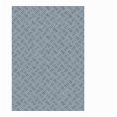 Grey Diamond Plate Metal Texture Small Garden Flag (two Sides) by SpinnyChairDesigns