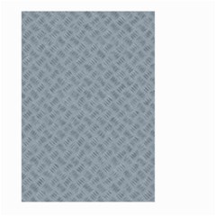 Grey Diamond Plate Metal Texture Large Garden Flag (two Sides) by SpinnyChairDesigns