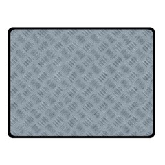 Grey Diamond Plate Metal Texture Double Sided Fleece Blanket (small)  by SpinnyChairDesigns