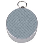 Grey Diamond Plate Metal Texture Silver Compasses Front