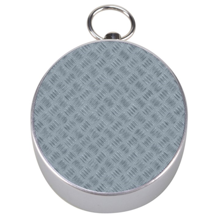 Grey Diamond Plate Metal Texture Silver Compasses