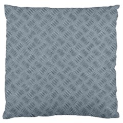 Grey Diamond Plate Metal Texture Standard Flano Cushion Case (two Sides) by SpinnyChairDesigns