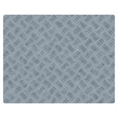Grey Diamond Plate Metal Texture Double Sided Flano Blanket (medium)  by SpinnyChairDesigns