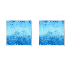 Abstract Sky Blue Texture Cufflinks (square) by SpinnyChairDesigns