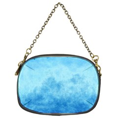 Abstract Sky Blue Texture Chain Purse (one Side) by SpinnyChairDesigns