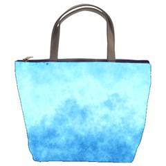 Abstract Sky Blue Texture Bucket Bag by SpinnyChairDesigns
