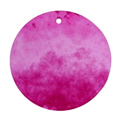 Abstract Pink Grunge Texture Ornament (round) by SpinnyChairDesigns