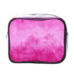 Abstract Pink Grunge Texture Mini Toiletries Bag (one Side) by SpinnyChairDesigns