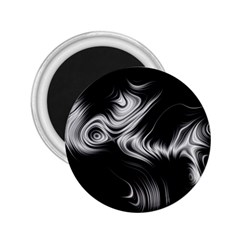 Black And White Abstract Swirls 2 25  Magnets