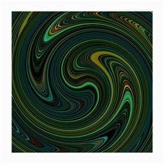 Dark Green Swirls Medium Glasses Cloth (2 Sides) by SpinnyChairDesigns