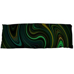 Dark Green Swirls Body Pillow Case (dakimakura) by SpinnyChairDesigns
