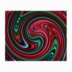 Red Green Swirls Small Glasses Cloth