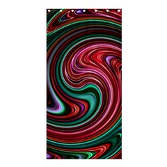 Red Green Swirls Shower Curtain 36  X 72  (stall)  by SpinnyChairDesigns