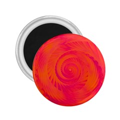 Pink And Orange Swirl 2 25  Magnets by SpinnyChairDesigns