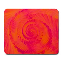 Pink And Orange Swirl Large Mousepads by SpinnyChairDesigns