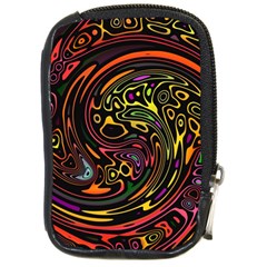 Abstract Tribal Swirl Compact Camera Leather Case by SpinnyChairDesigns