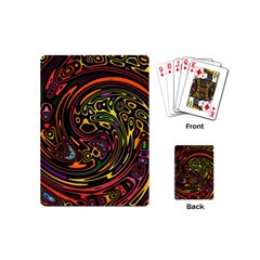 Abstract Tribal Swirl Playing Cards Single Design (mini) by SpinnyChairDesigns