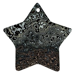 Urban Camouflage Black Grey Brown Ornament (Star)