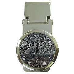 Urban Camouflage Black Grey Brown Money Clip Watches by SpinnyChairDesigns