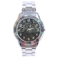 Urban Camouflage Black Grey Brown Stainless Steel Analogue Watch