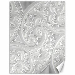 White Abstract Paisley Pattern Canvas 12  X 16  by SpinnyChairDesigns