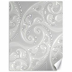 White Abstract Paisley Pattern Canvas 18  X 24  by SpinnyChairDesigns