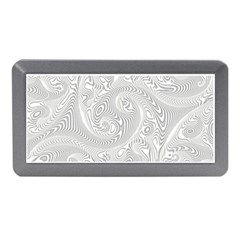 White Abstract Paisley Pattern Memory Card Reader (mini) by SpinnyChairDesigns