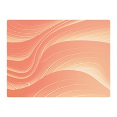 Coral Peach Swoosh Double Sided Flano Blanket (mini)  by SpinnyChairDesigns