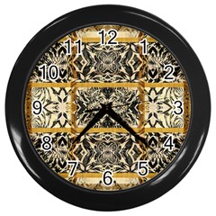 Antique Black And Gold Wall Clock (black) by SpinnyChairDesigns
