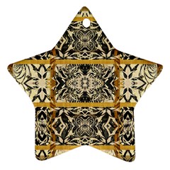 Antique Black And Gold Star Ornament (two Sides) by SpinnyChairDesigns