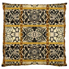 Antique Black And Gold Large Cushion Case (two Sides) by SpinnyChairDesigns