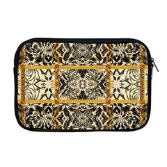 Antique Black And Gold Apple Macbook Pro 17  Zipper Case by SpinnyChairDesigns