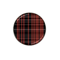 Black And Red Striped Plaid Hat Clip Ball Marker (4 Pack) by SpinnyChairDesigns