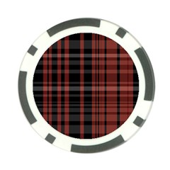 Black And Red Striped Plaid Poker Chip Card Guard (10 Pack) by SpinnyChairDesigns