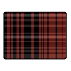 Black And Red Striped Plaid Fleece Blanket (small) by SpinnyChairDesigns