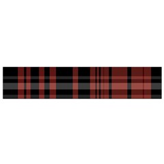 Black And Red Striped Plaid Small Flano Scarf by SpinnyChairDesigns