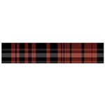 Black and Red Striped Plaid Small Flano Scarf Front