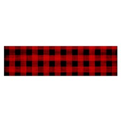 Grunge Red Black Buffalo Plaid Satin Scarf (oblong)