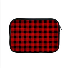 Grunge Red Black Buffalo Plaid Apple Macbook Pro 15  Zipper Case by SpinnyChairDesigns